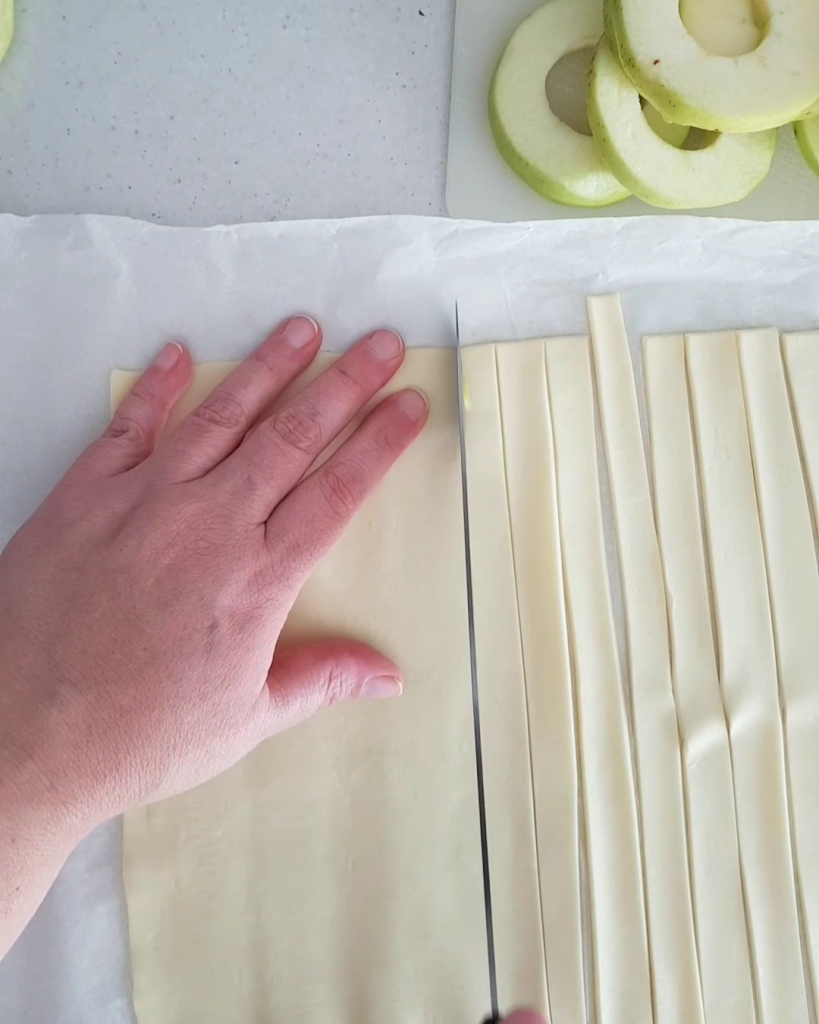 beignets aux pommes et pâte feuilletée