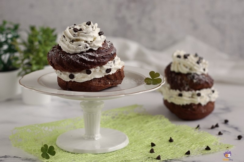 Zeppole au cacao cuites au four