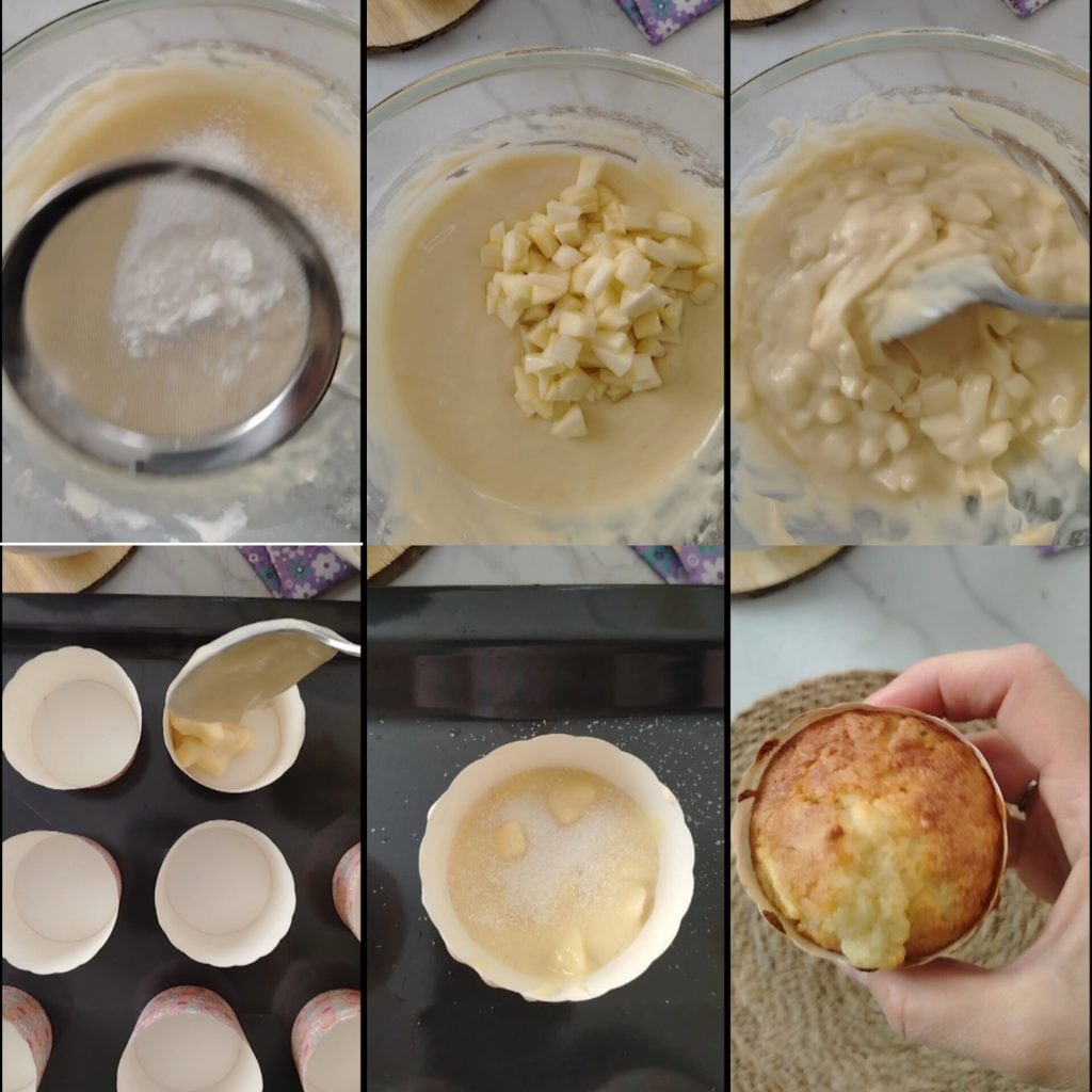 Muffins aux pommes et à la cannelle