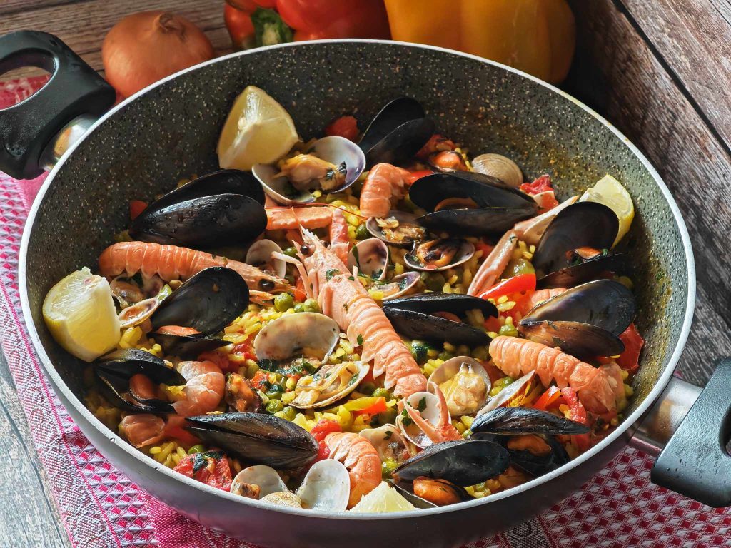 Paella de fruits de mer