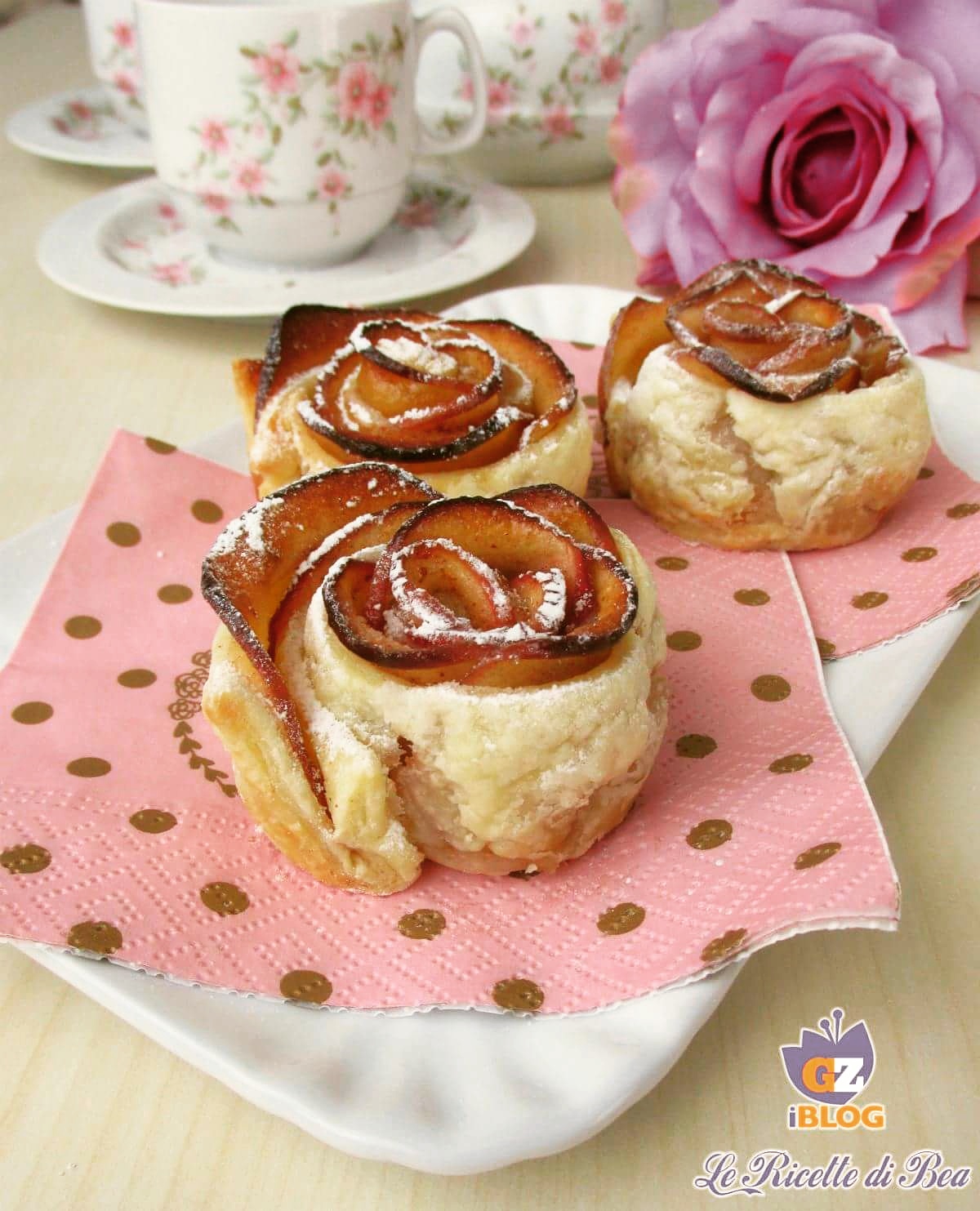 Roses aux pommes et confiture