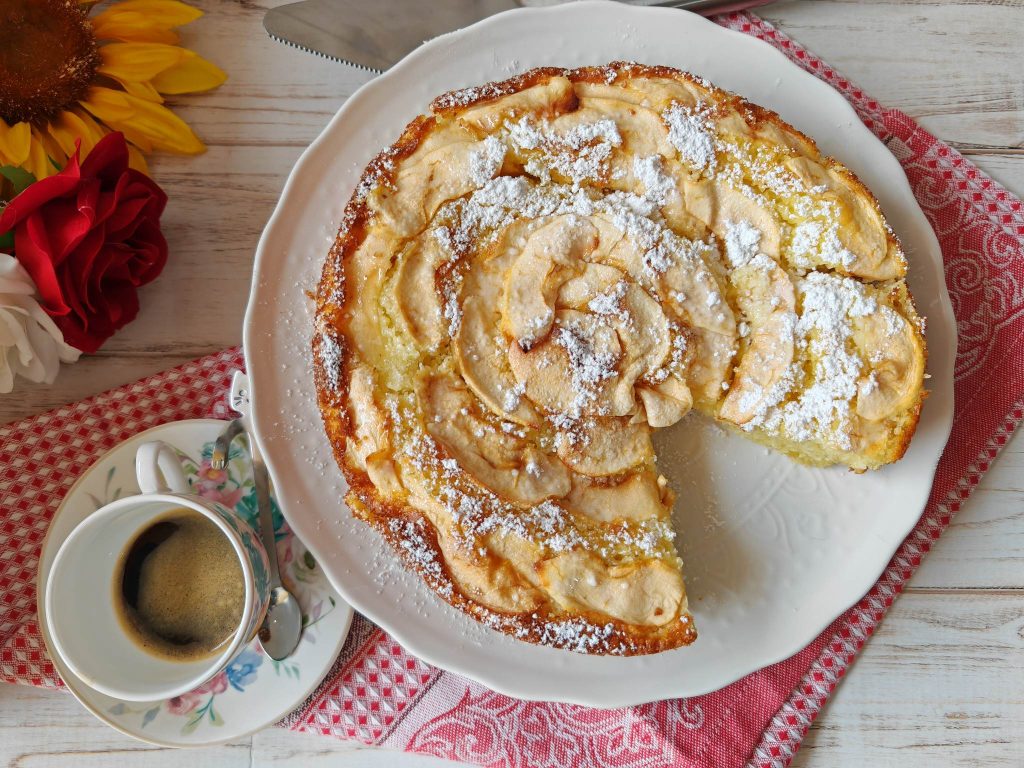 Gâteau aux pommes et noix de coco