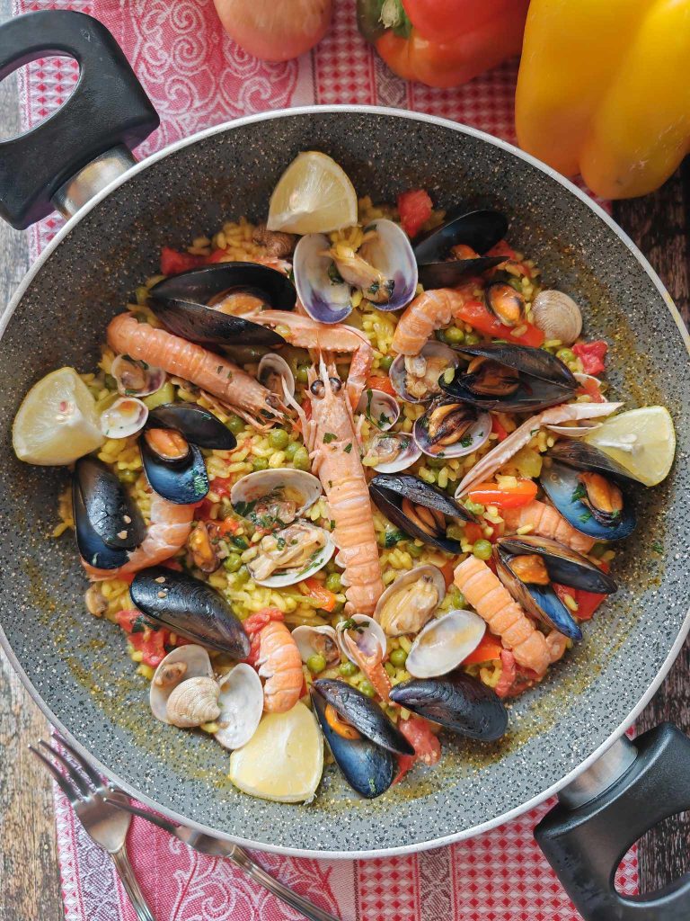 Paella de fruits de mer