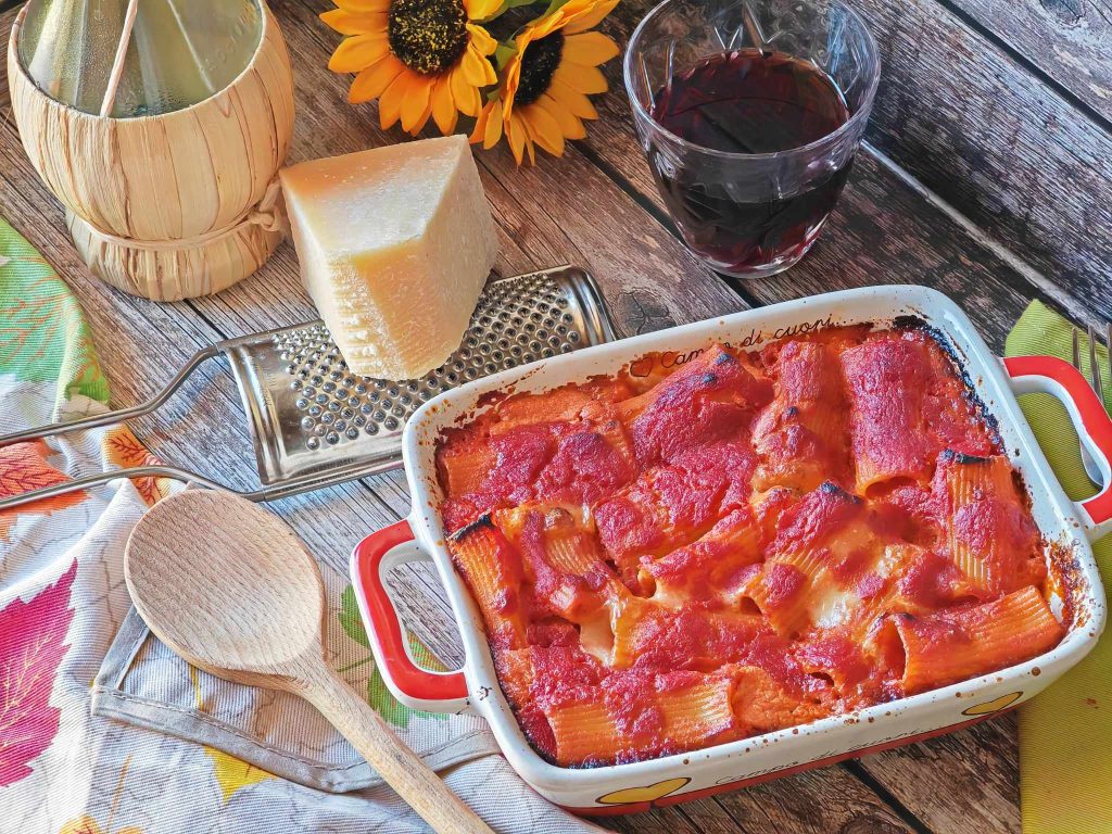 Rigatoni à la ricotta au four