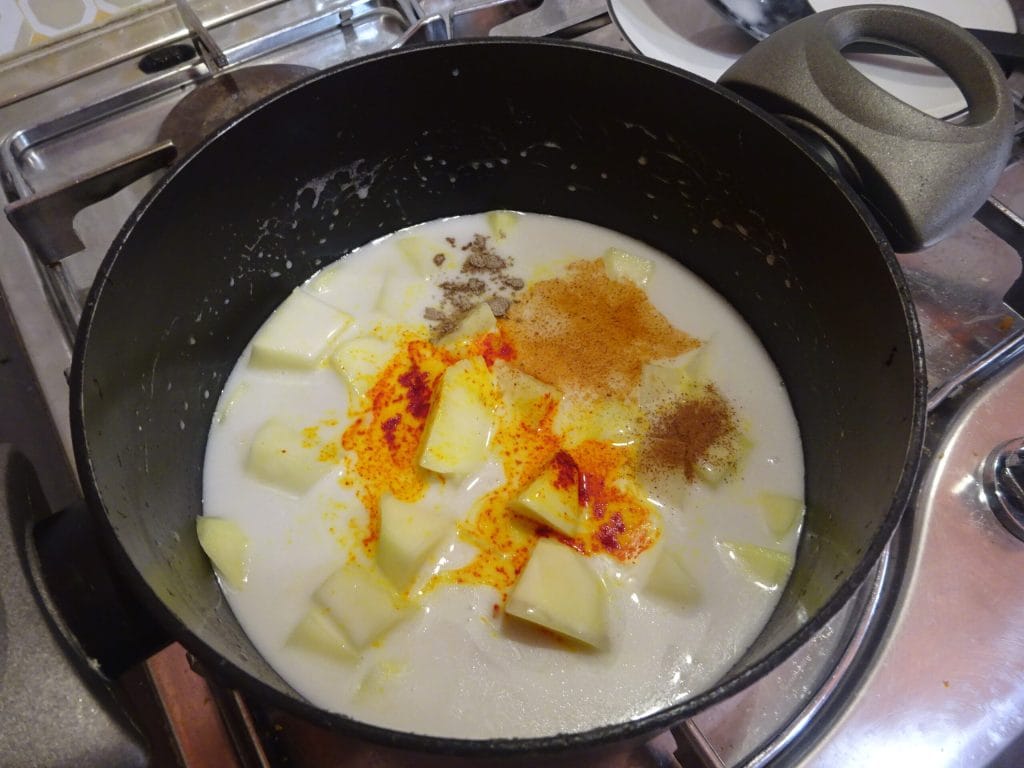 Pommes de terre à la crème de coco