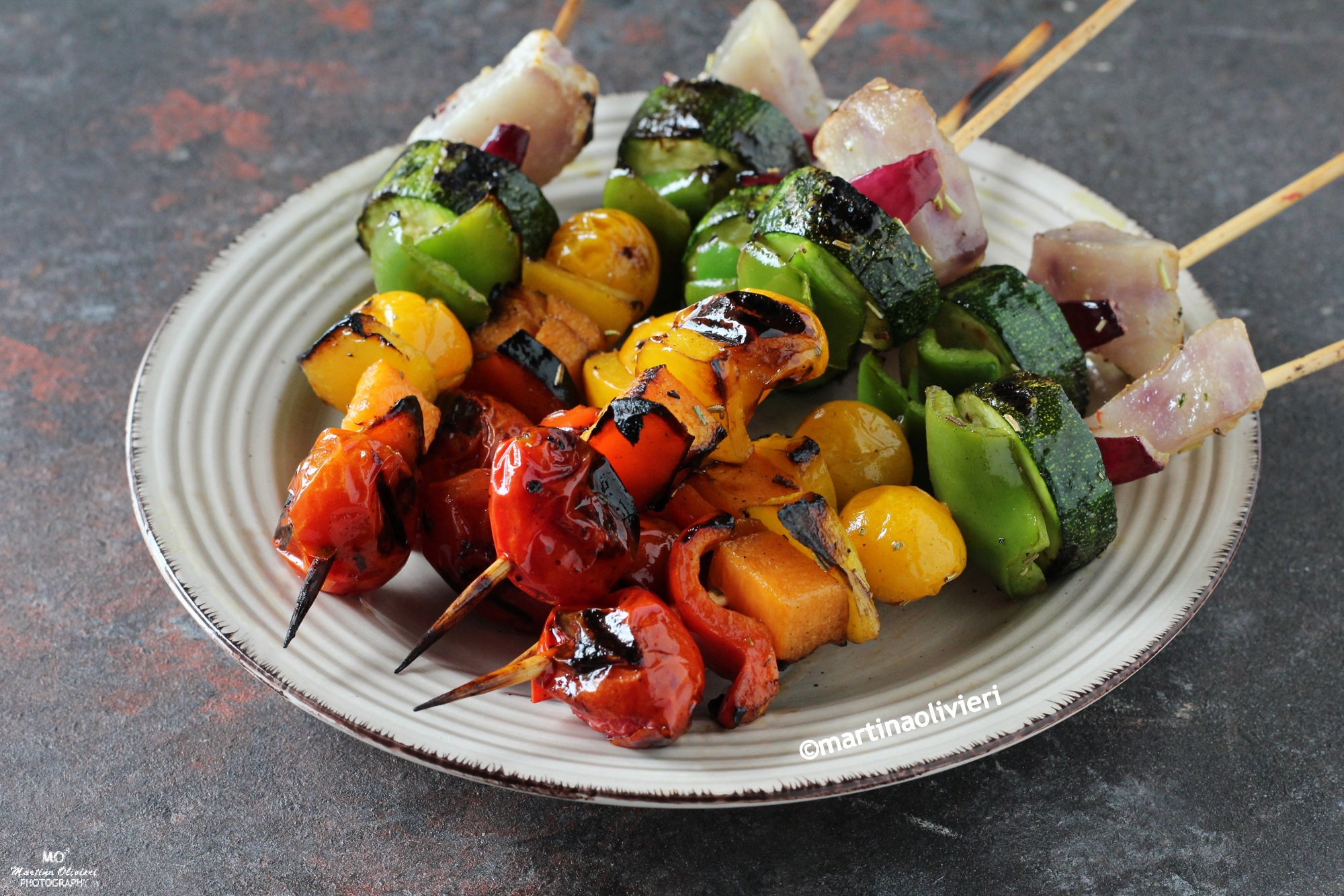 Brochettes de légumes grillés – Brochettes de légumes arc-en-ciel