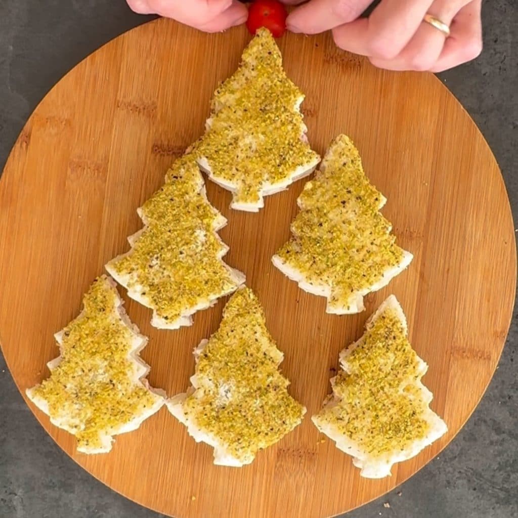 Canapés de noël au jambon