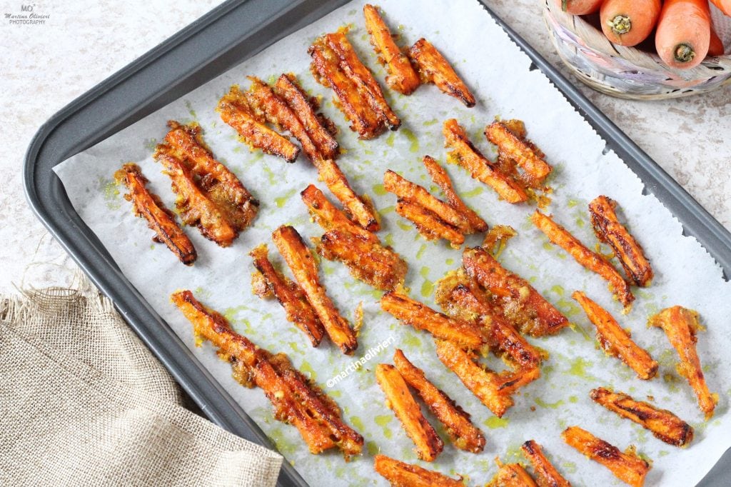 Carottes croustillantes au parmesan