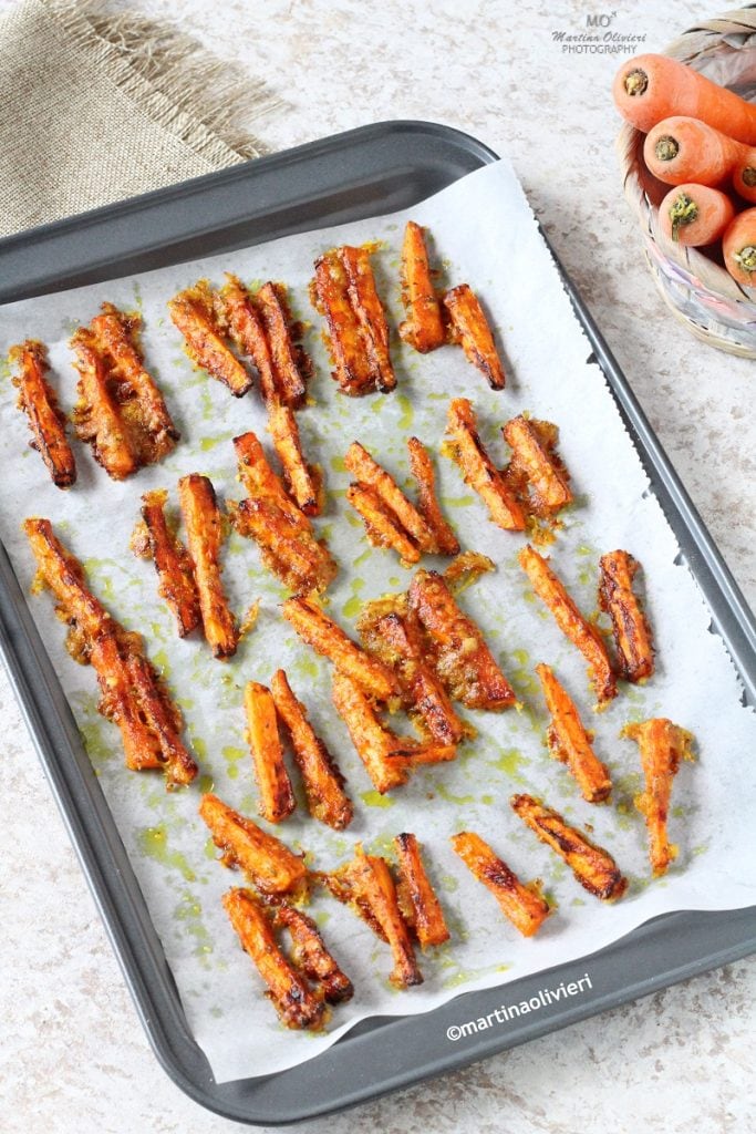 Carottes croustillantes au parmesan