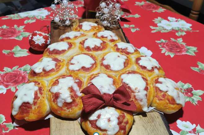 Arbre de mini-pizzas