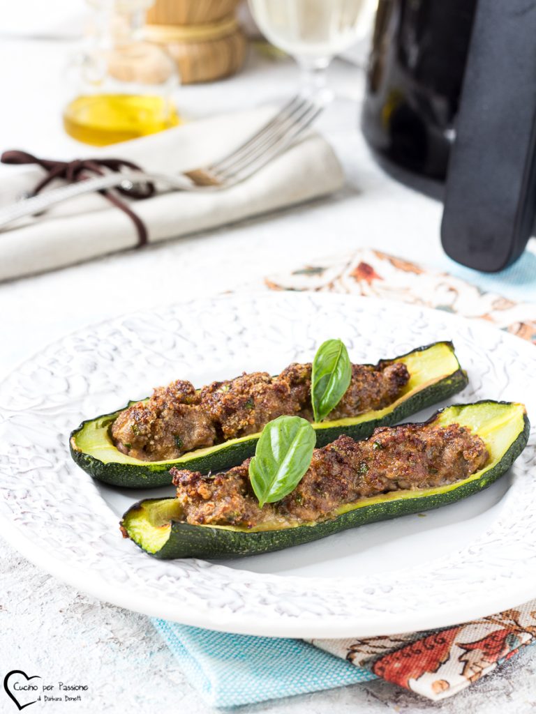Courgettes farcies à la friteuse à air