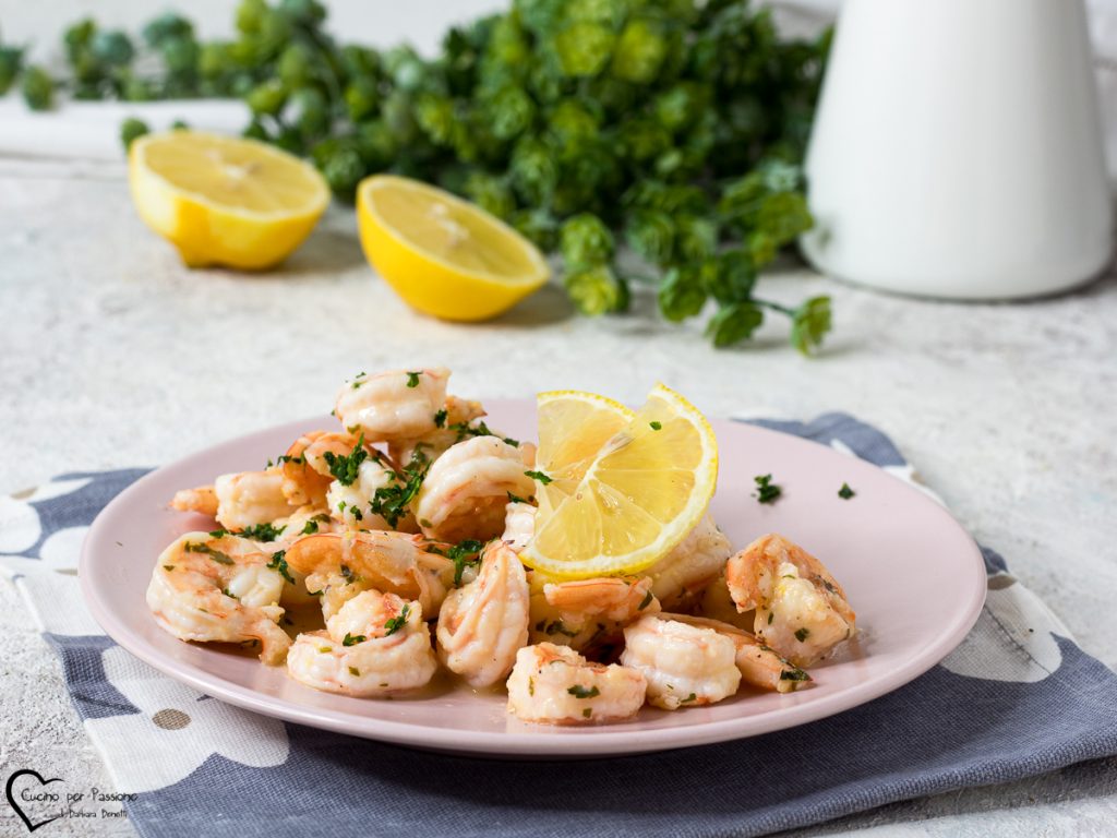 Crevettes sautées au citron