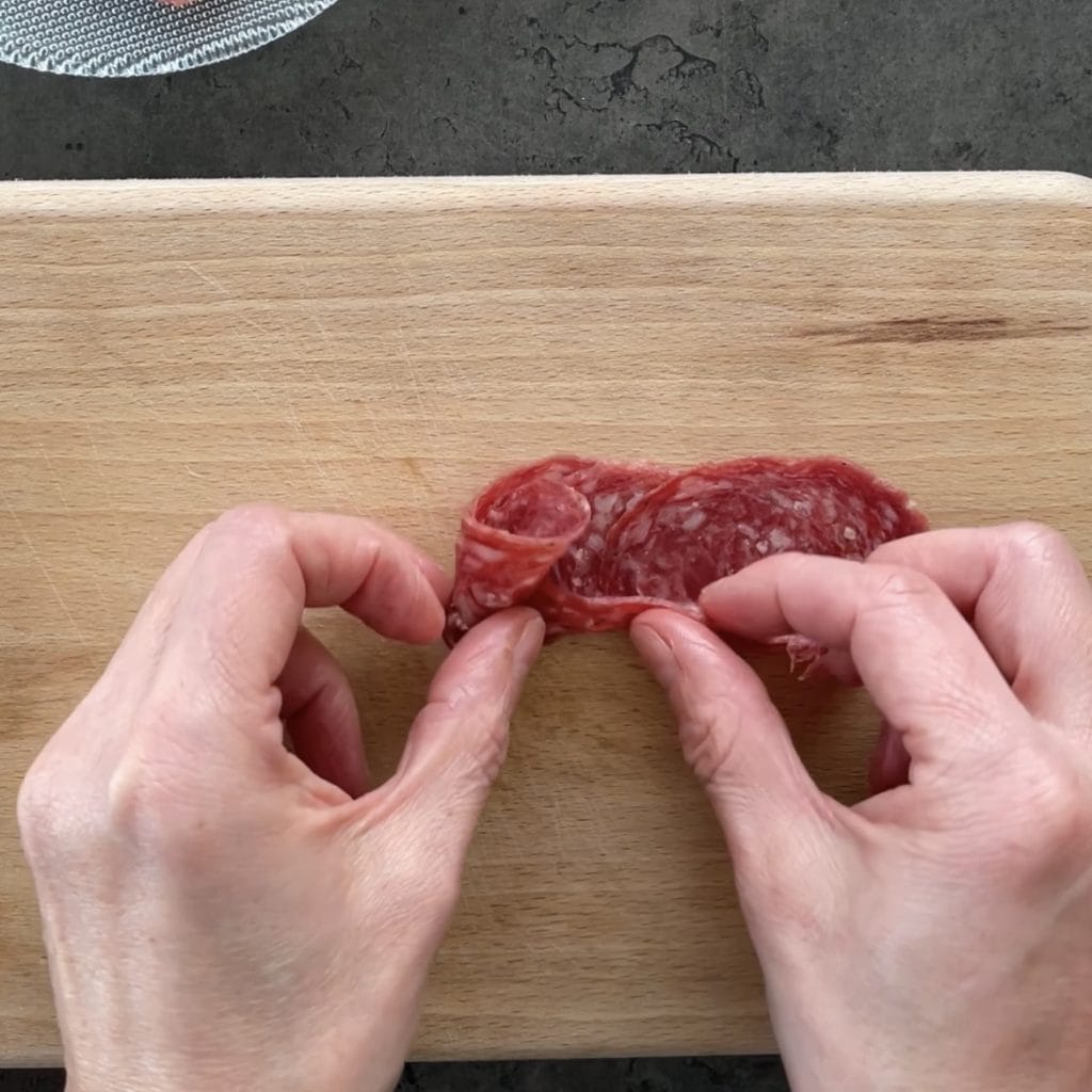Entrée au fromage et salami de chevreuil