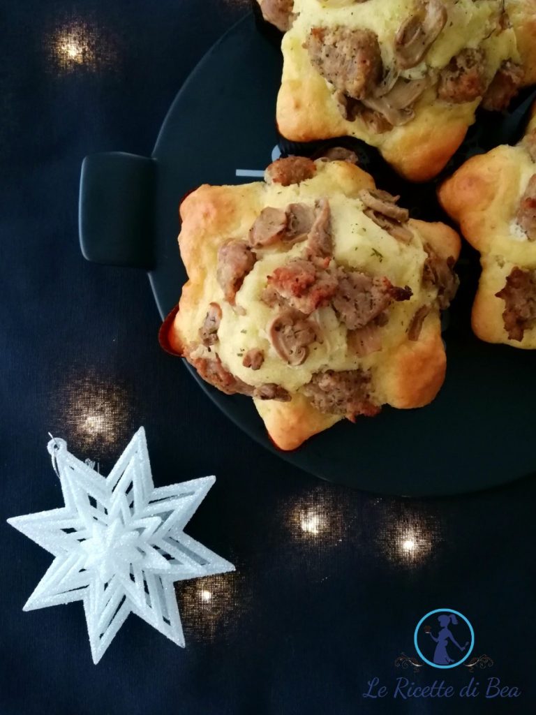 Étoiles avec saucisse et champignons