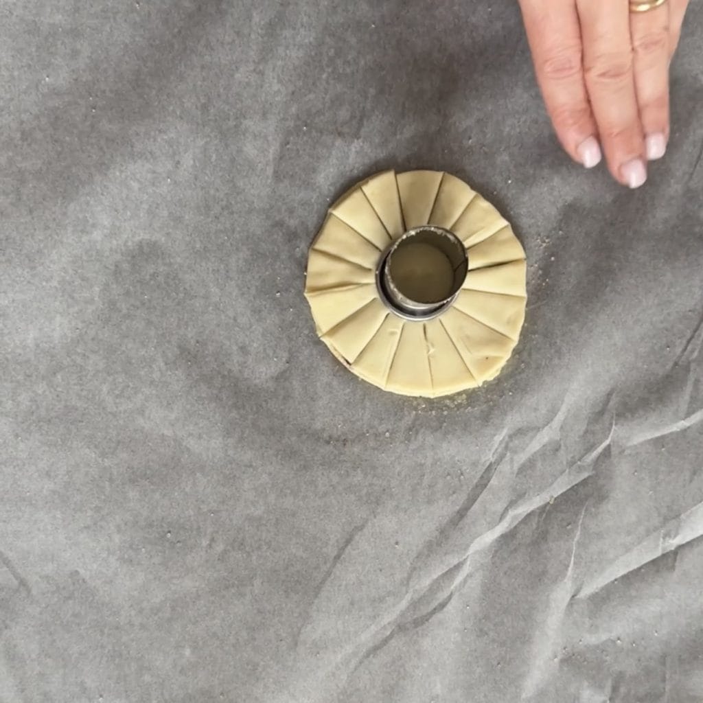 Flocon de neige en pâte feuilletée