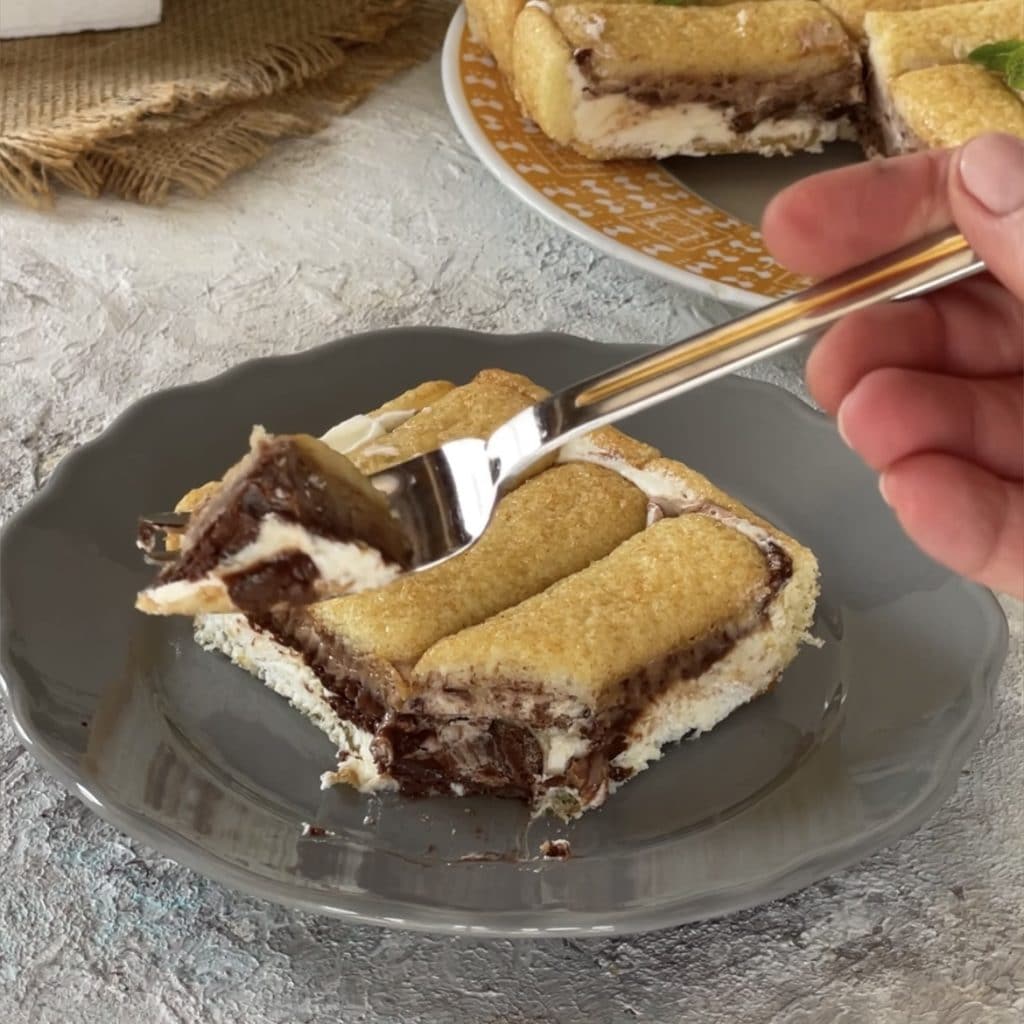 Gâteau glacé aux pavesini et nutella