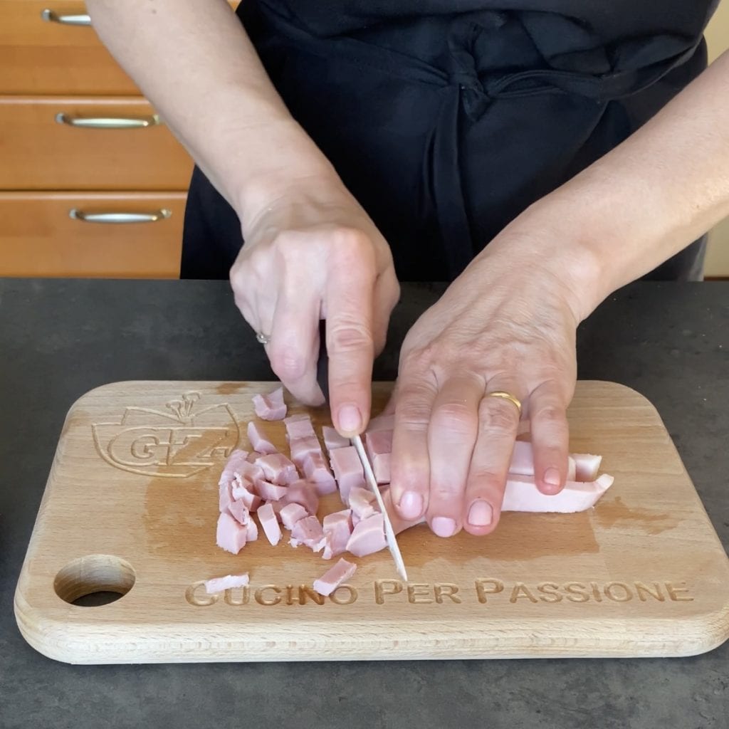 Gnocchi courgettes et jambon