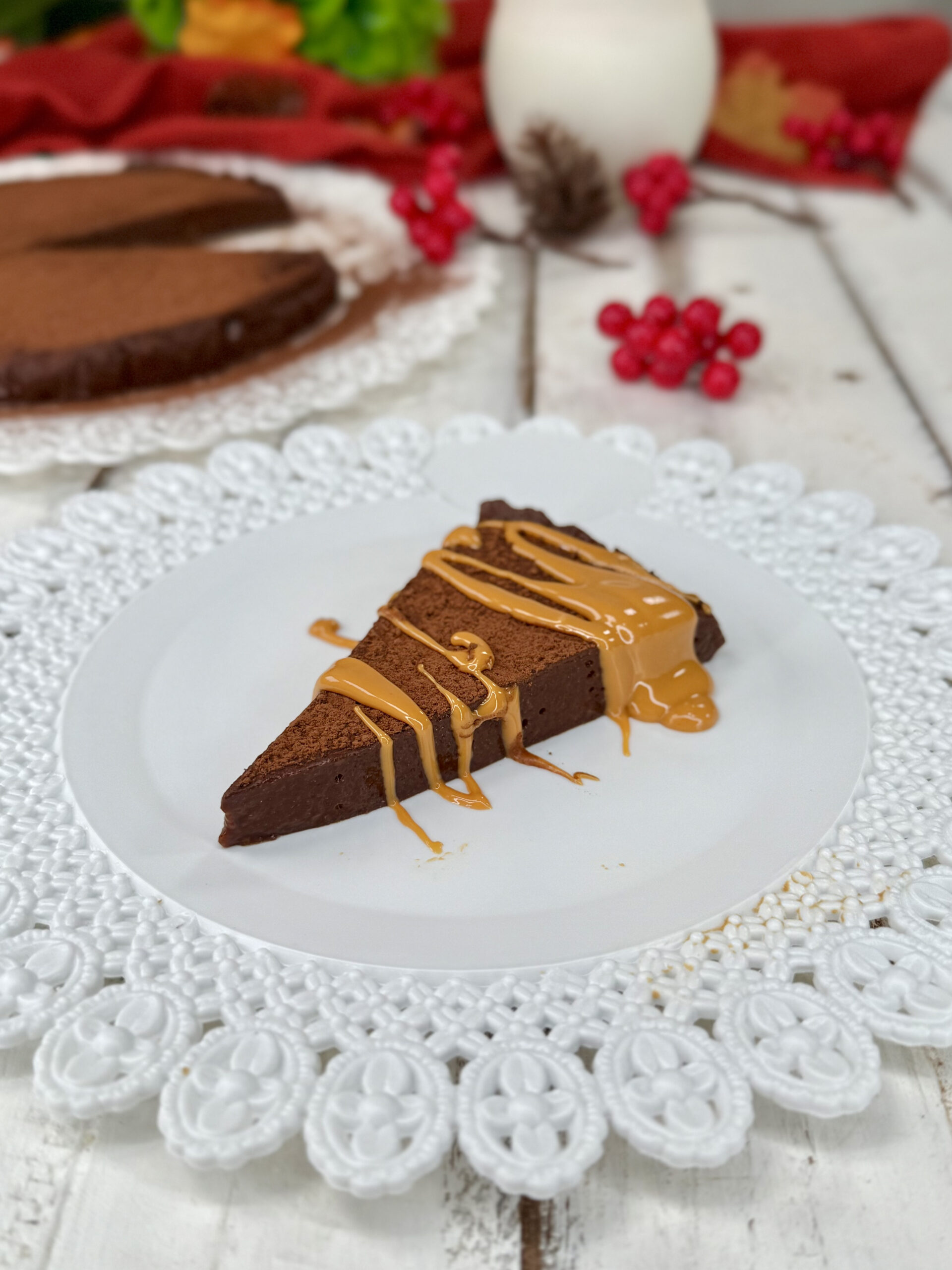 Gâteau aux kakis et cacao sans cuisson