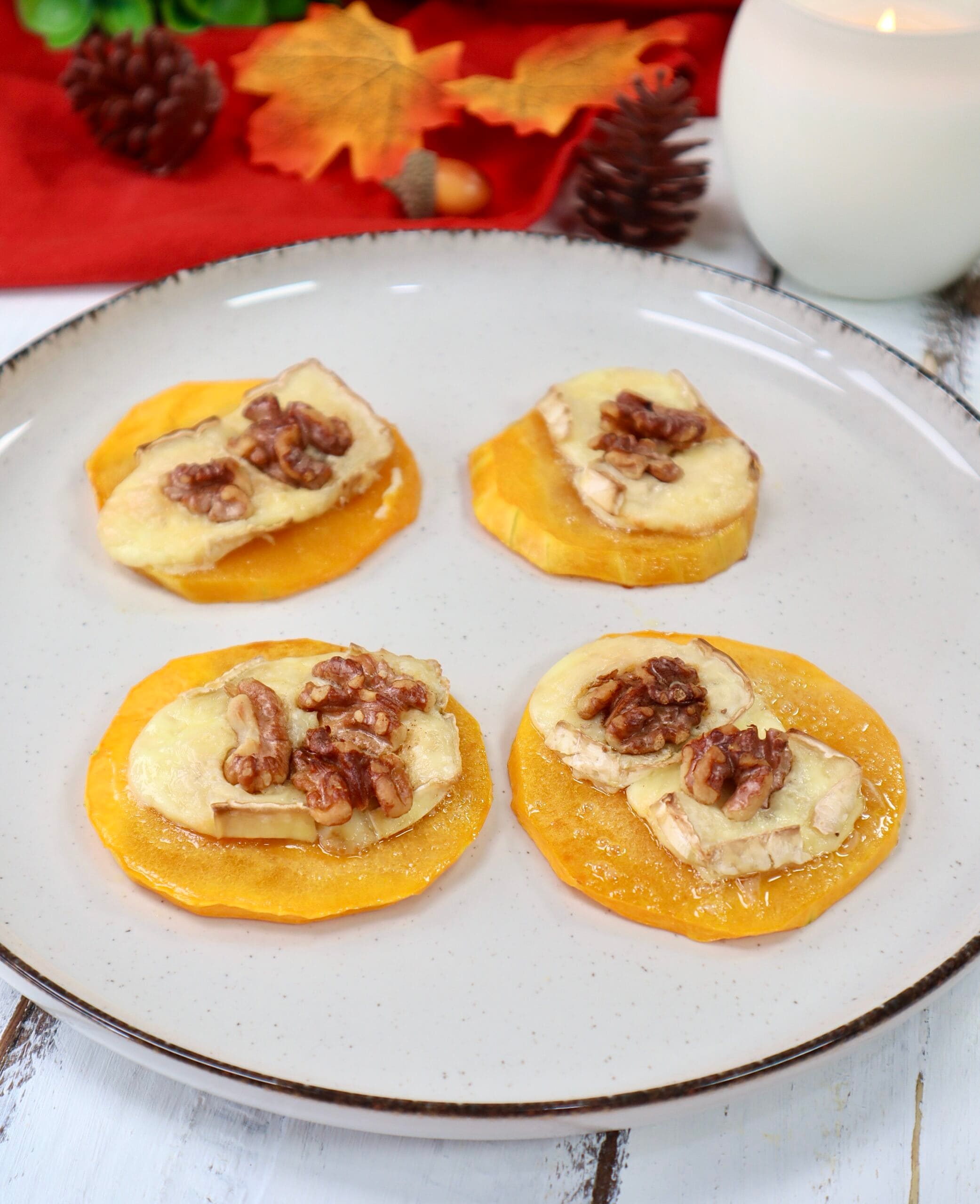 Courge avec brie et noix en friteuse à air