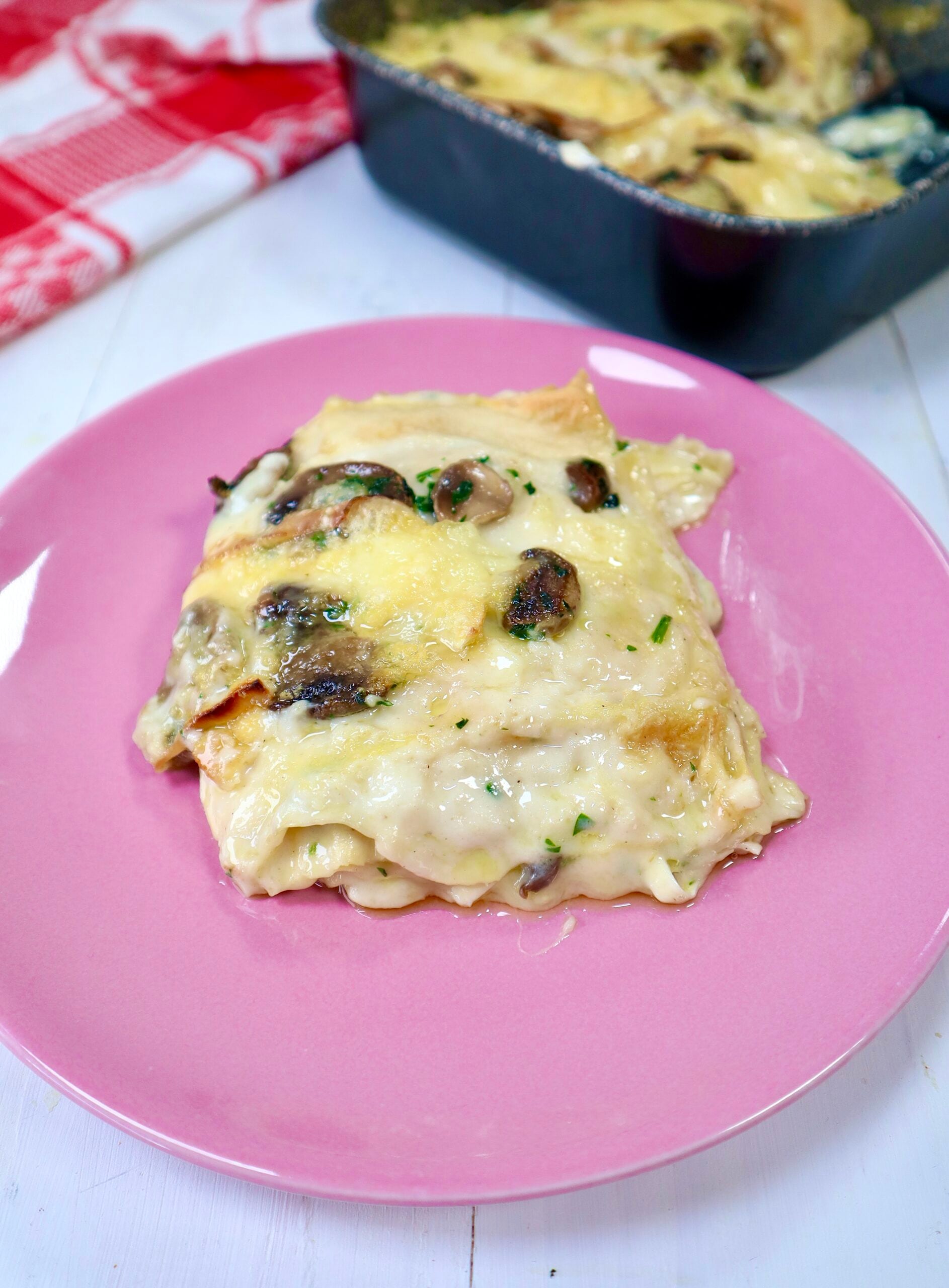 Lasagnes aux champignons et brie à la friteuse à air