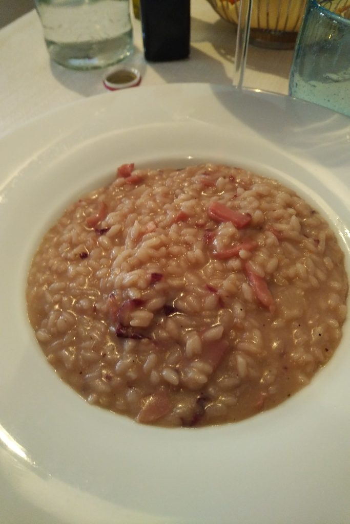 Recette lowfodmap risotto radicchio et pancetta