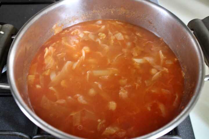 Soupe au Chou et aux Pois Chiches