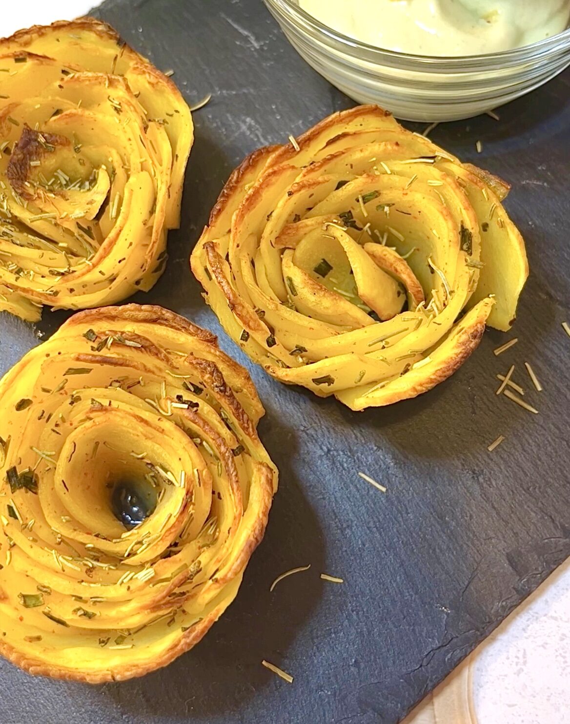 Roses de pommes de terre à la friteuse à air