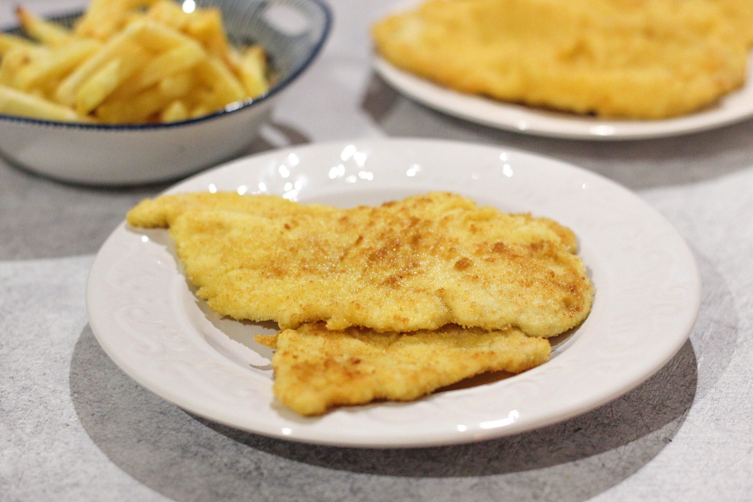 Escalopes de poulet panées