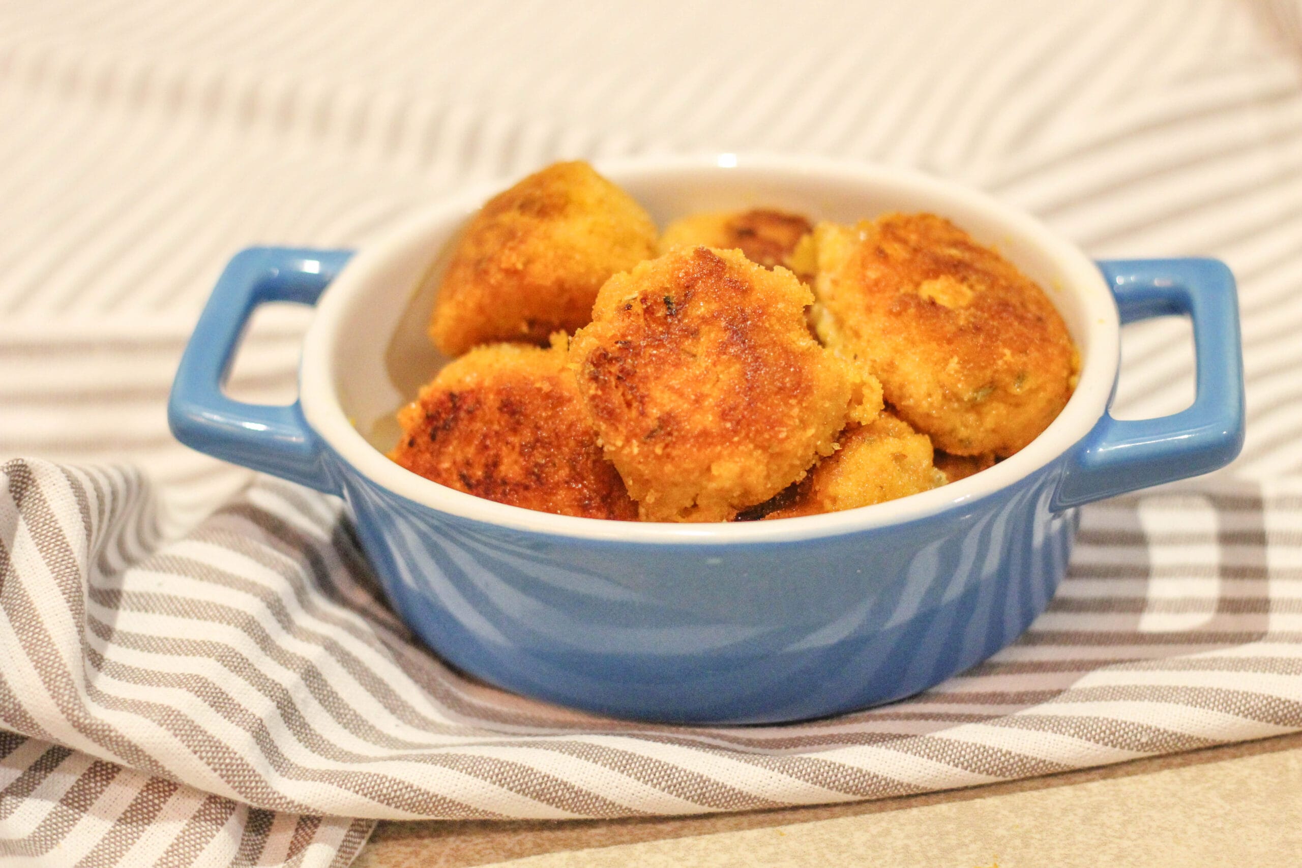 Boulettes de potiron, scamorza et jambon