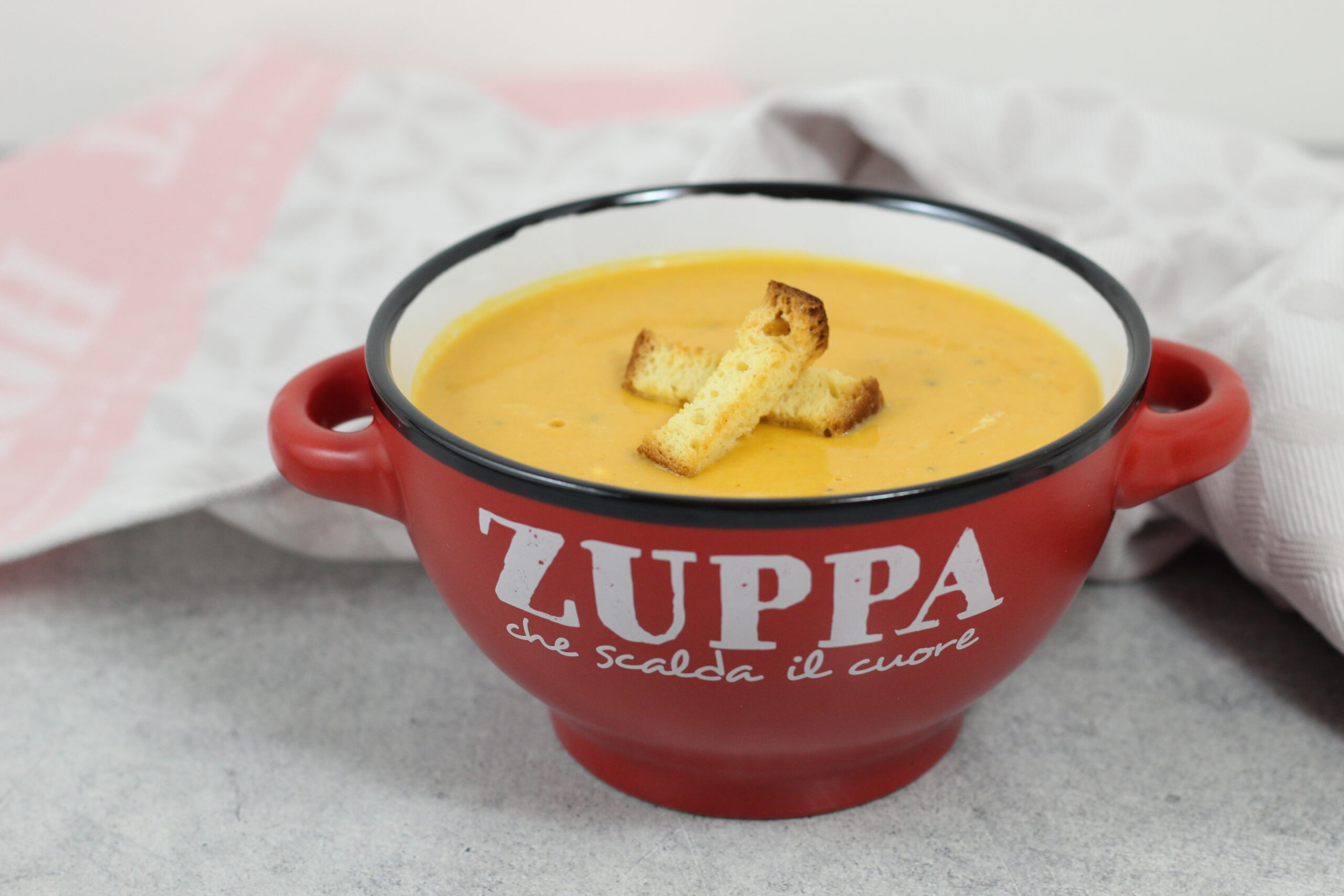 Crème de potiron et robiola