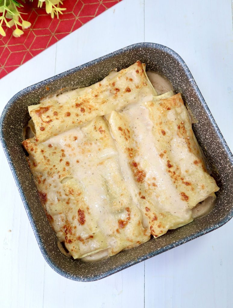 Cannelloni aux champignons en friteuse à air