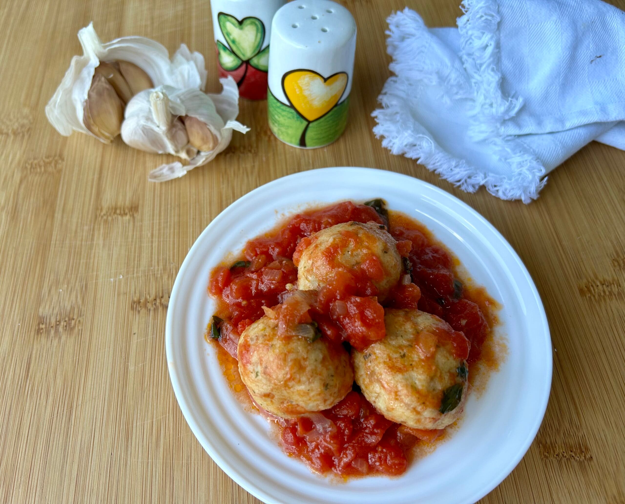 Boulettes de pain à la sauce sans friture