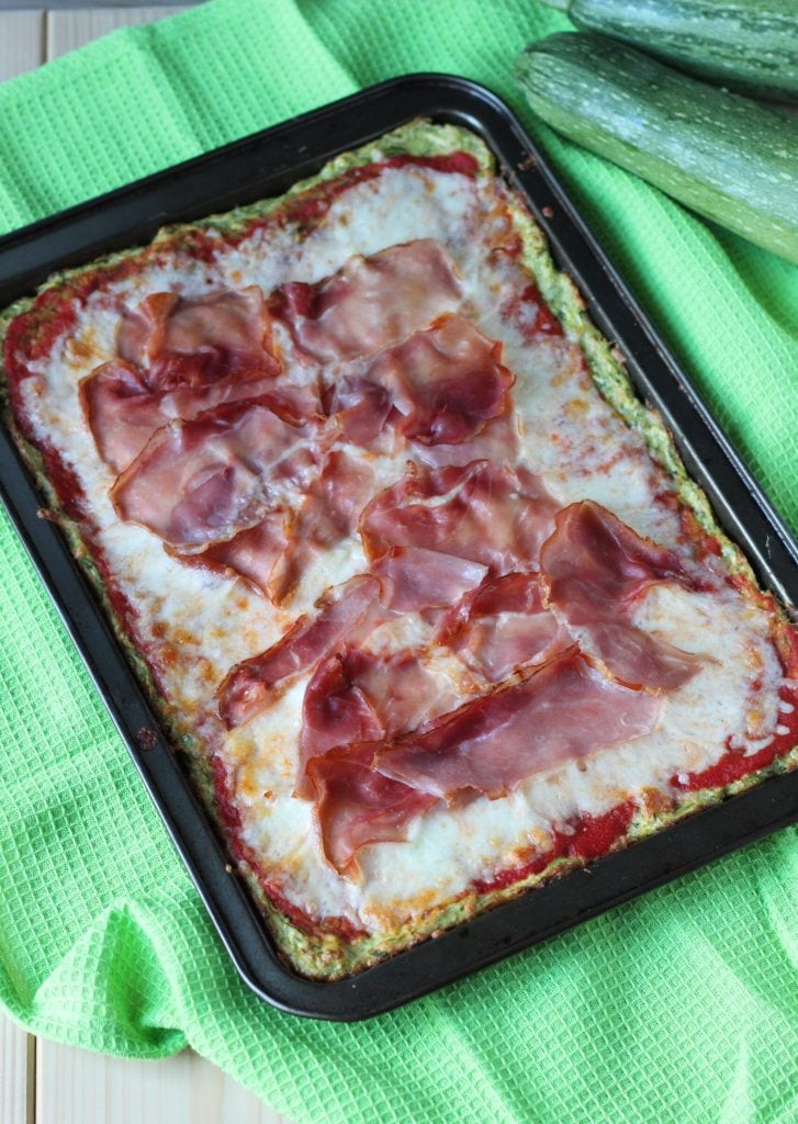 pizza de courgettes avec speck