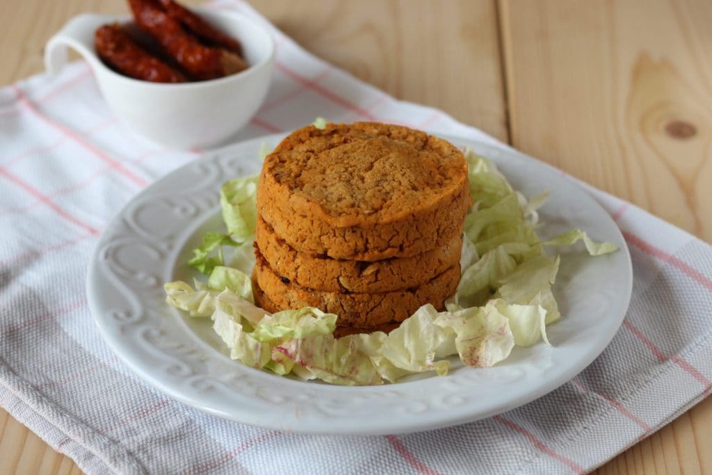 burger de haricots et tomates séchées