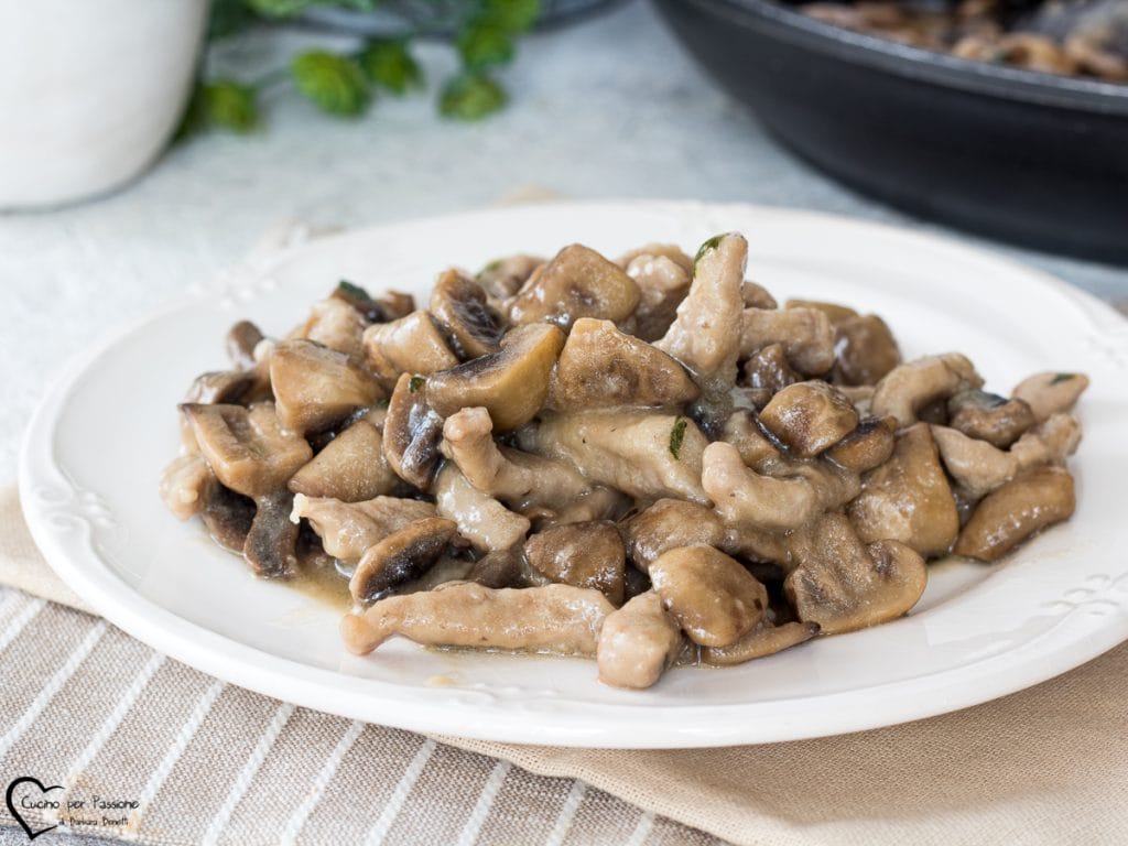 Lamelles de veau aux champignons