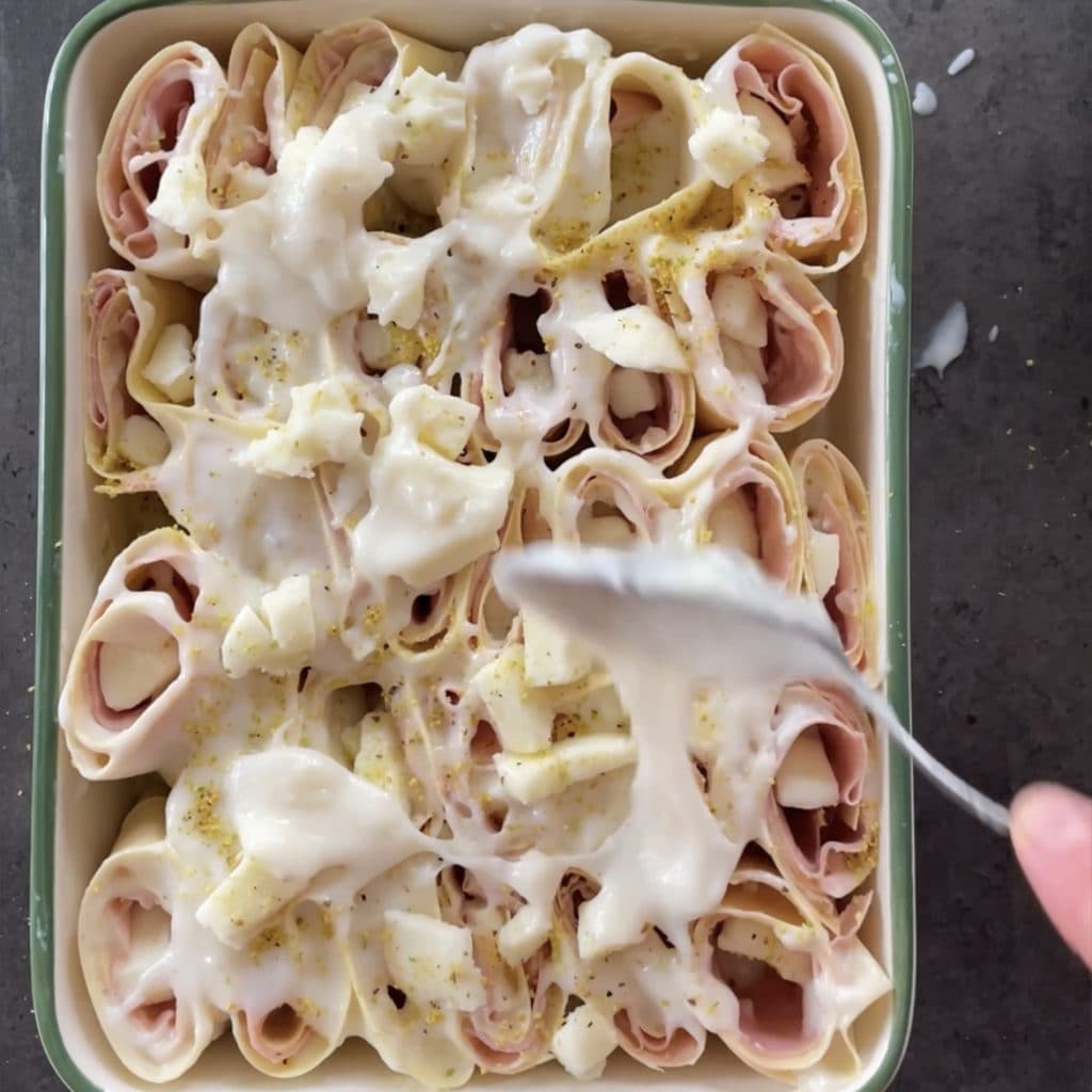 Lasagne mortadelle et pistache