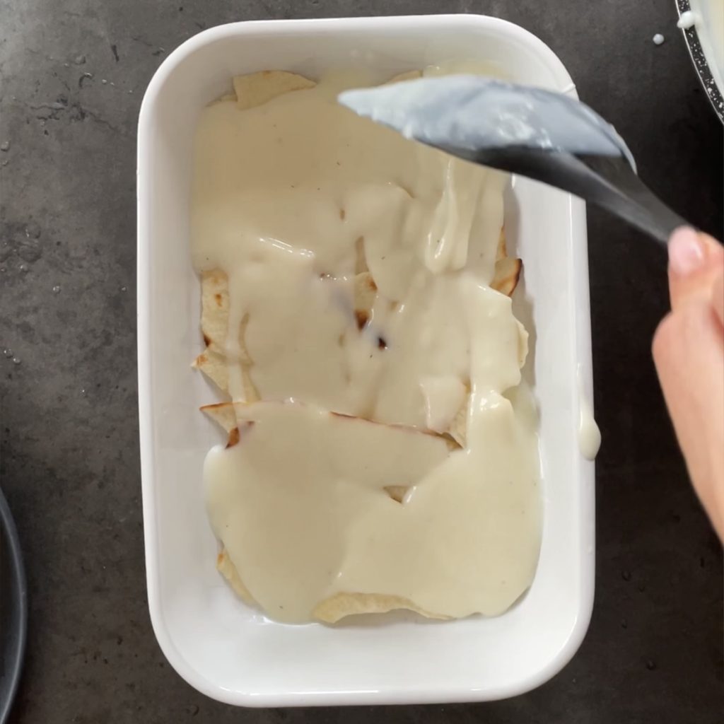 Lasagnes avec pain carasau et légumes