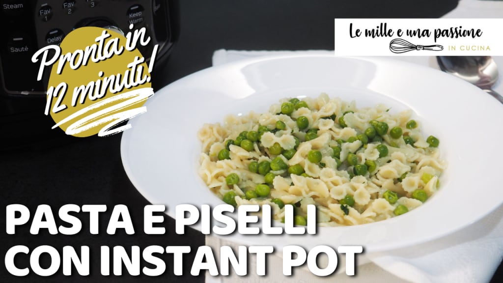 Pâtes et petits pois préparés avec Instant Pot