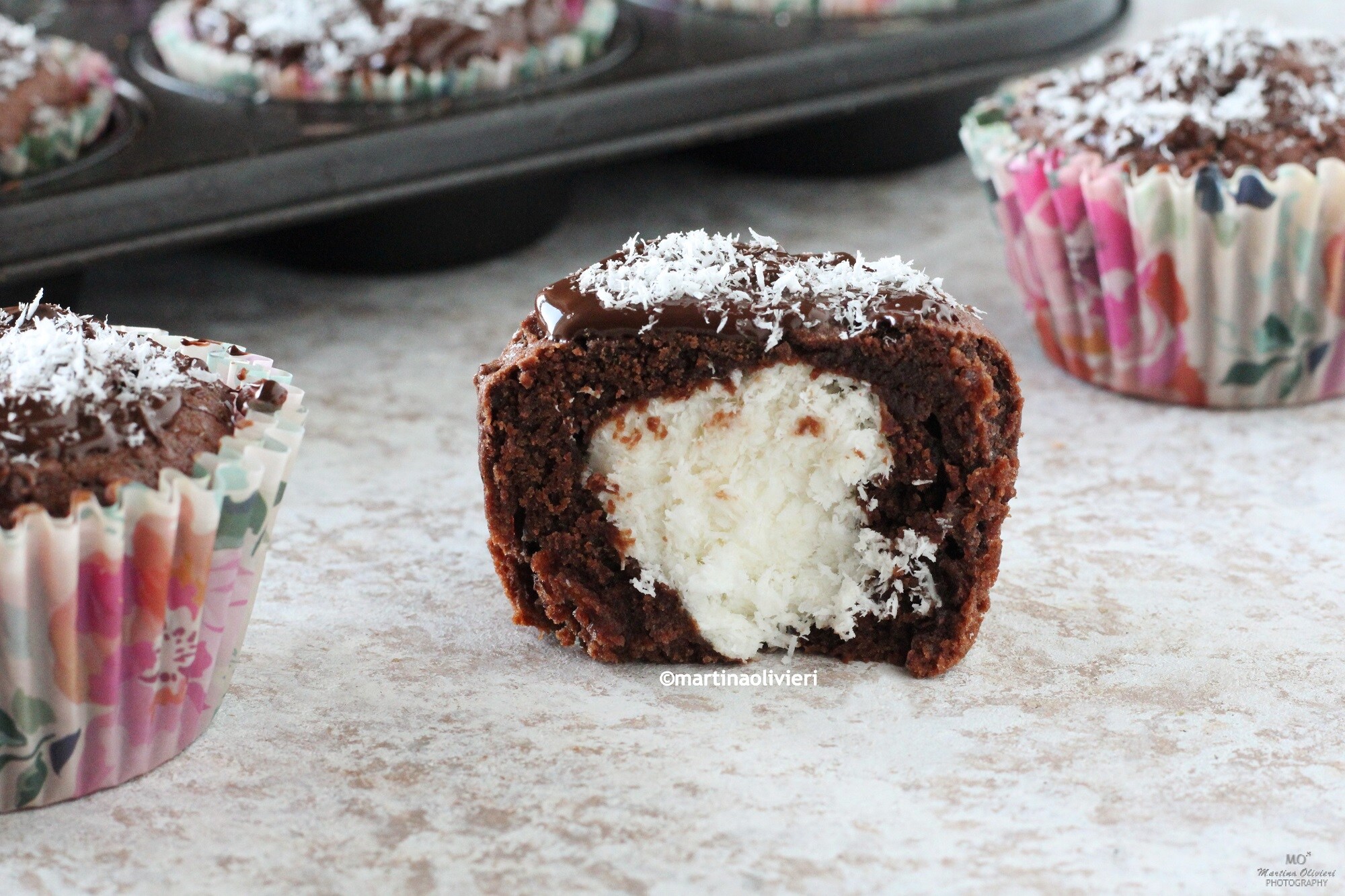 Muffin à la noix de coco et chocolat