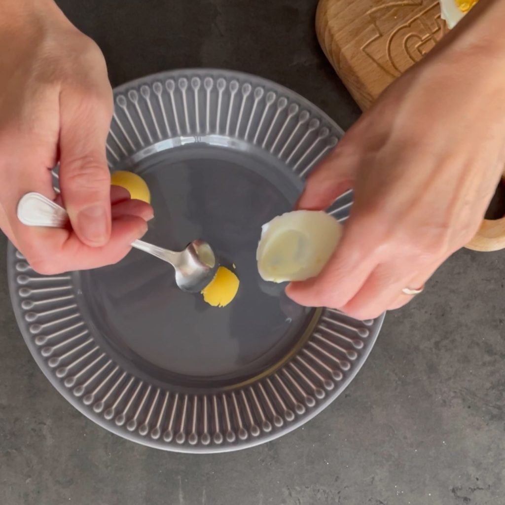 Œufs durs sapin de Noël