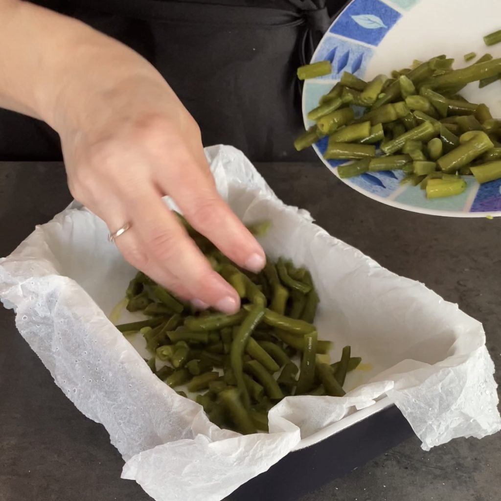 Omelette aux haricots verts