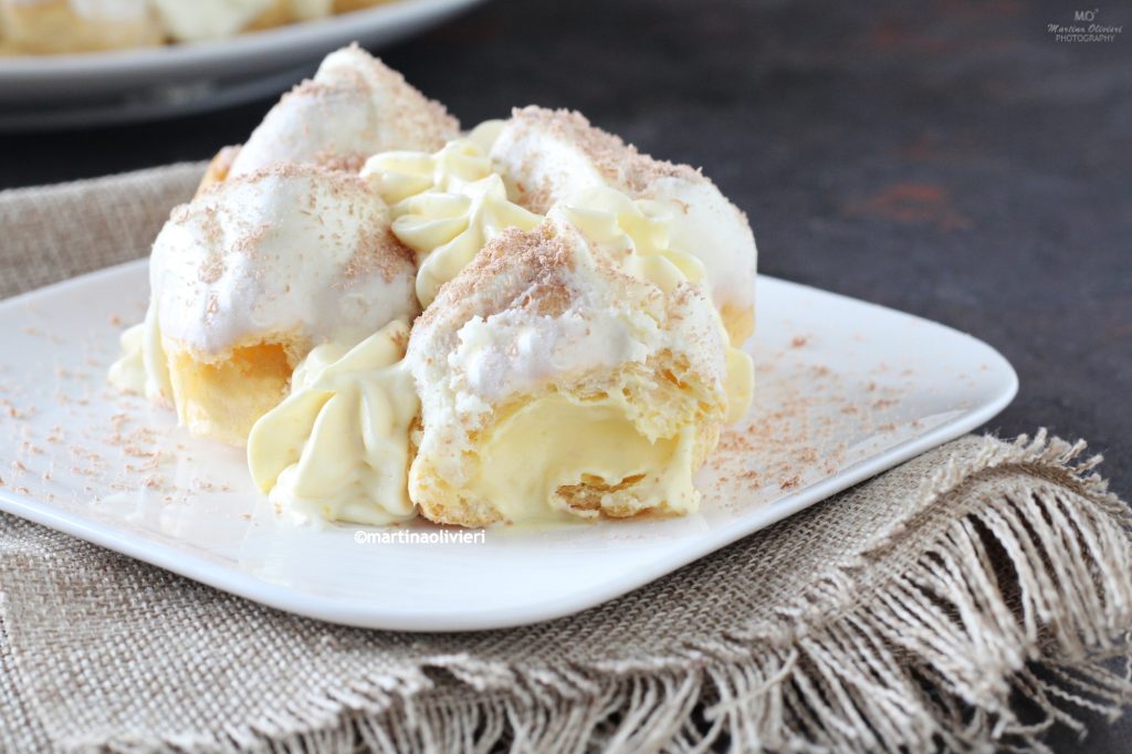 Profiteroles au chocolat blanc