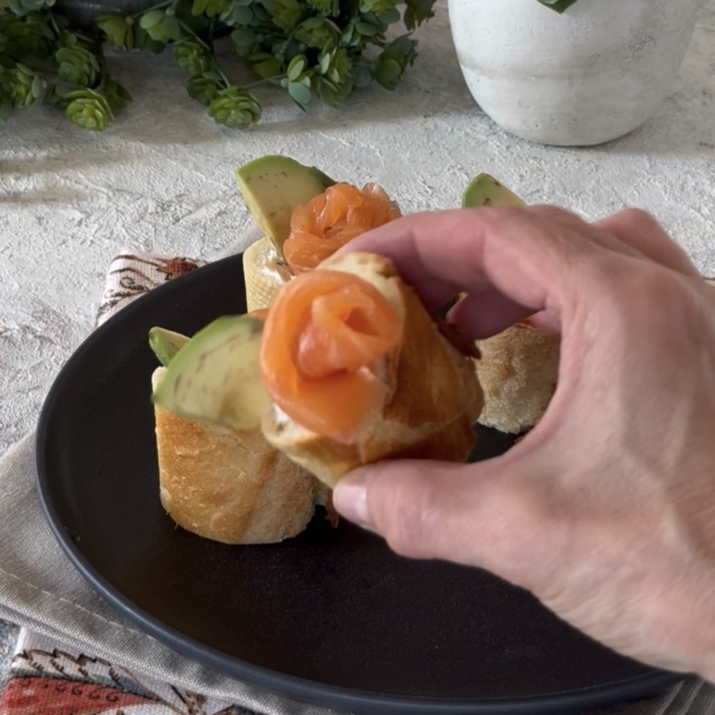 Roses de saumon entrée sans cuisson