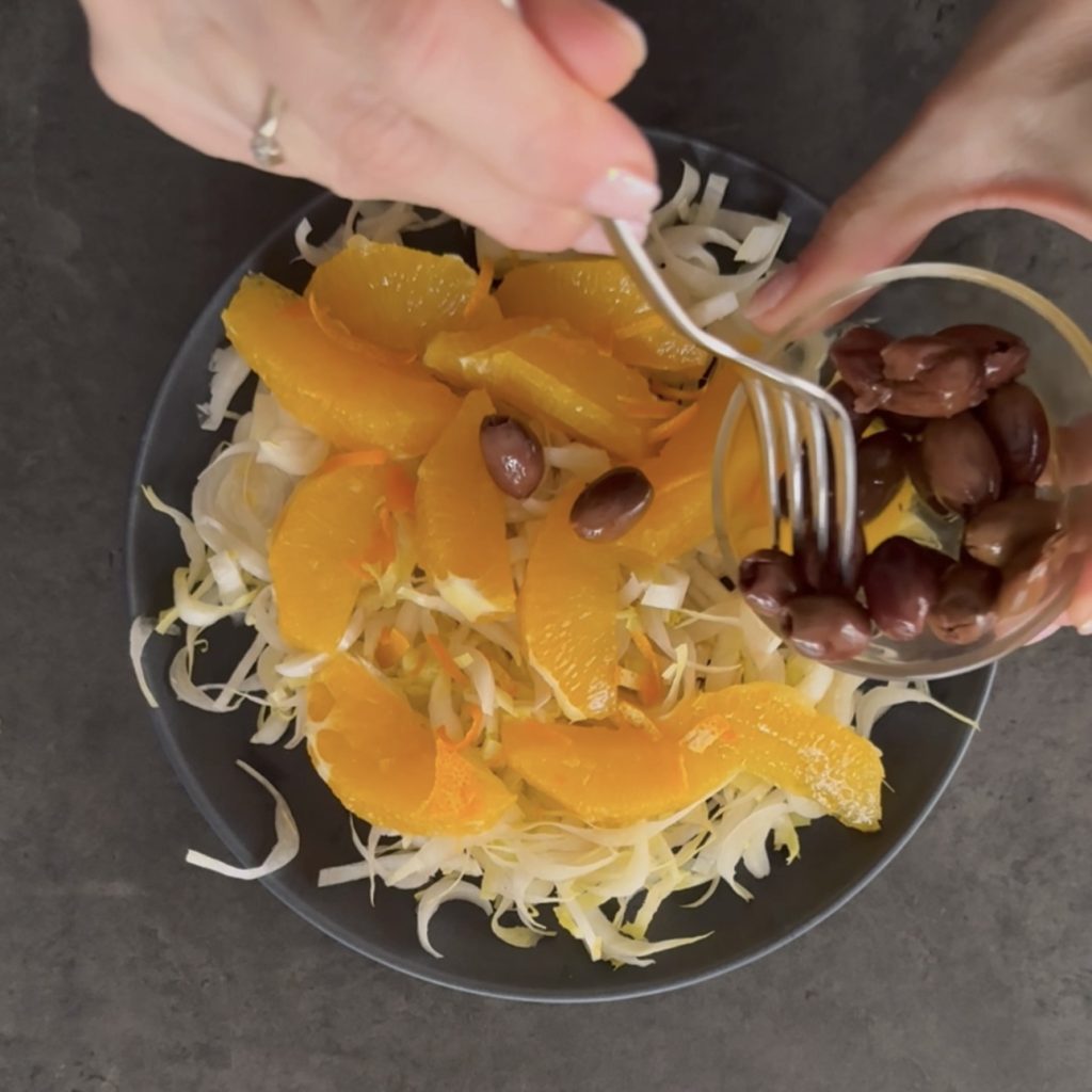 Salade avec endive belg