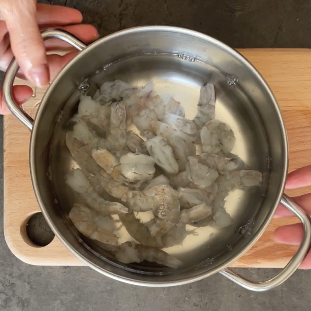 Salade de pommes de terre et crevettes