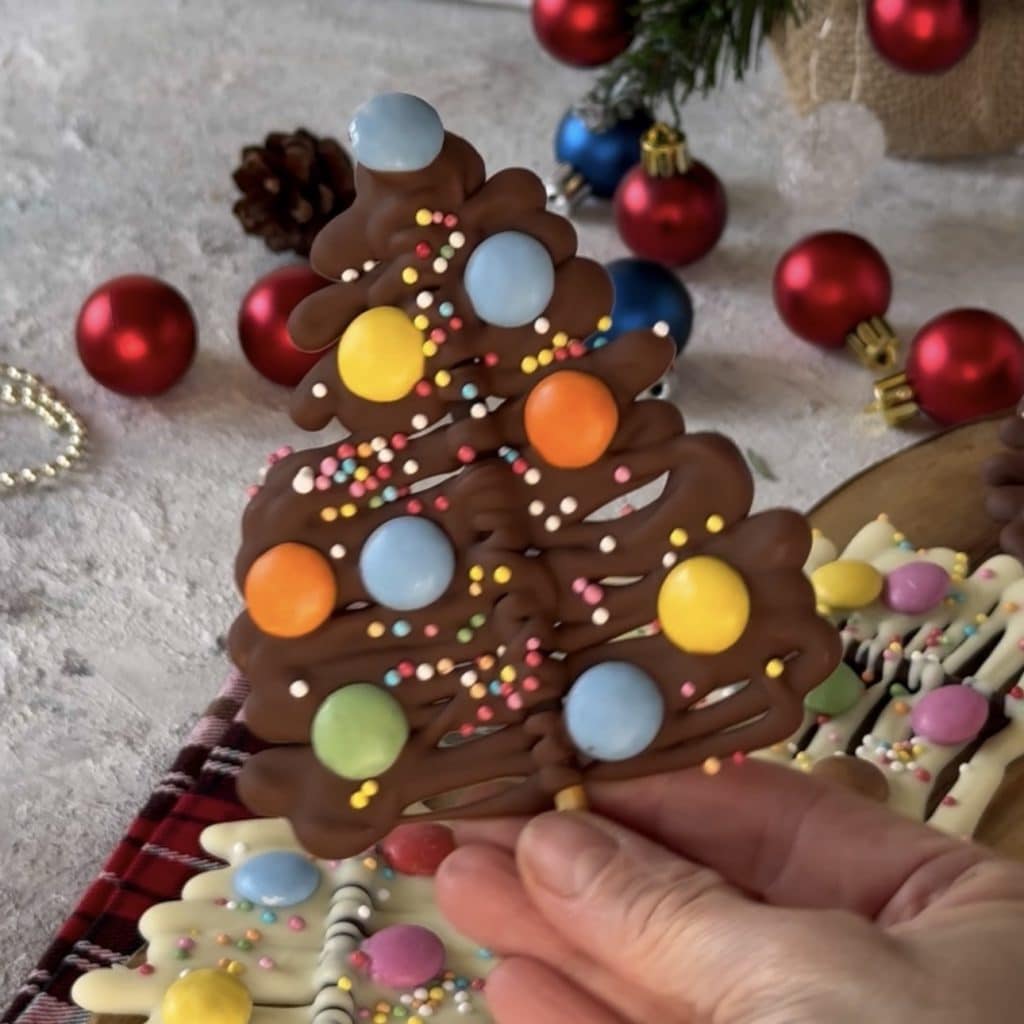 Sapins de Noël au chocolat