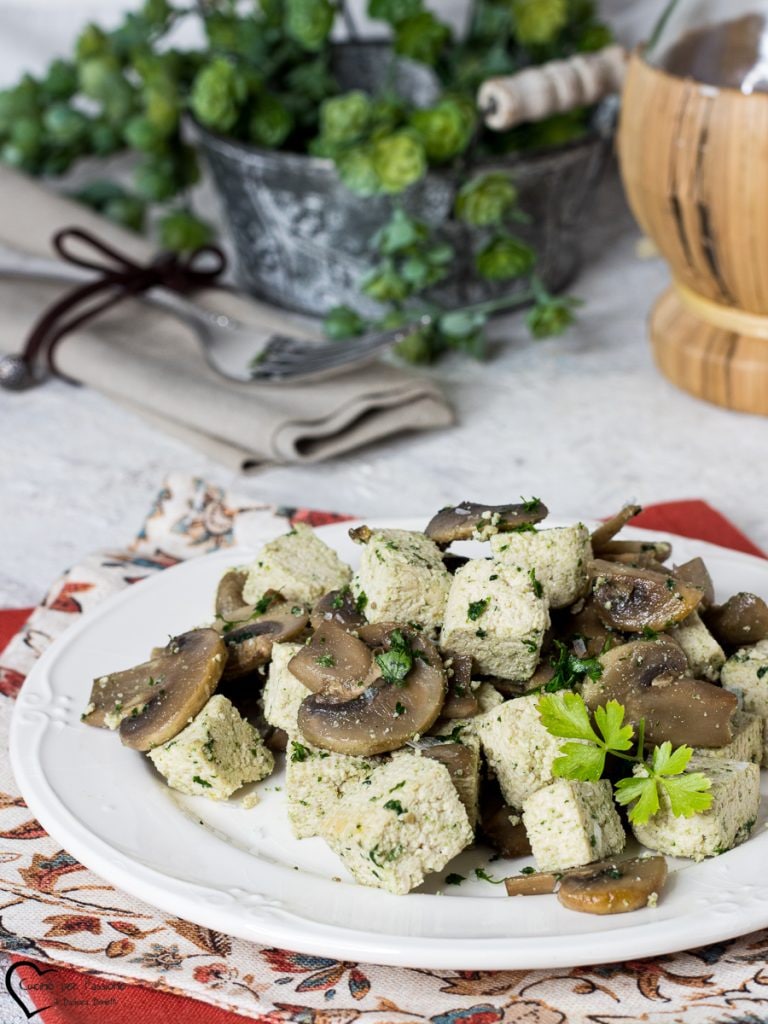 Tofu et champignons