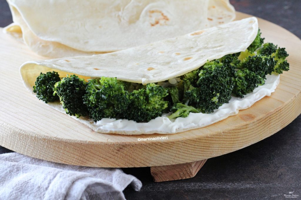 Tortillas avec brocoli et fromage
