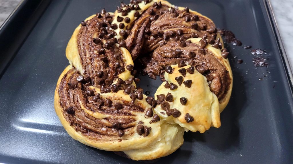 Couronne de Pâte Feuilletée à la Nutella à la Friteuse à Air