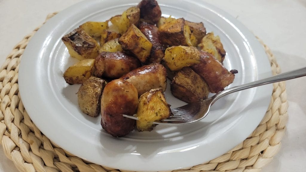 Saucisse et Pommes de Terre à la Friteuse à Air